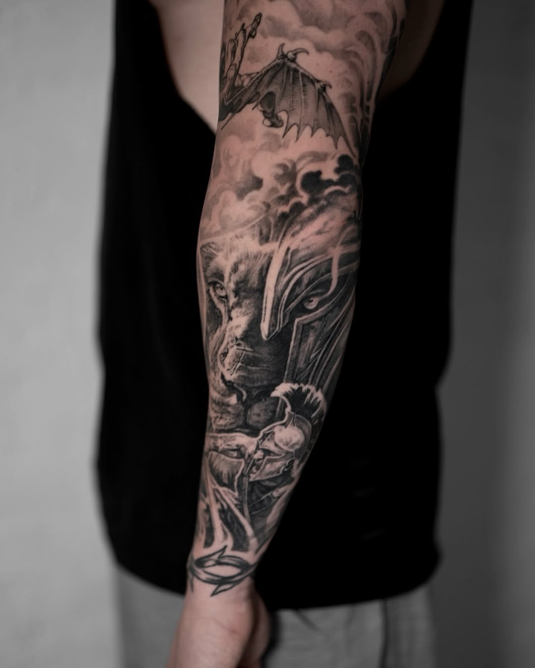 Tattoo by @markvatatattoo โ realism, black_and_grey