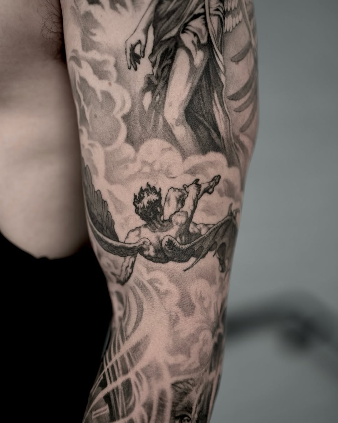 Tattoo by @markvatatattoo โ realism, black_and_grey