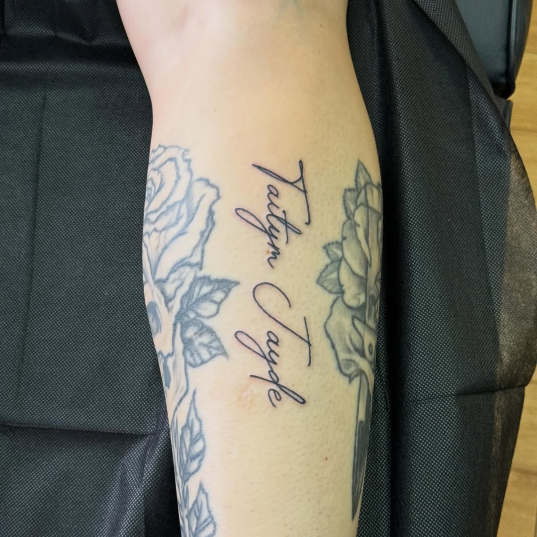 Tattoo by @tattoosbynic03 โ fine_line, lettering_script