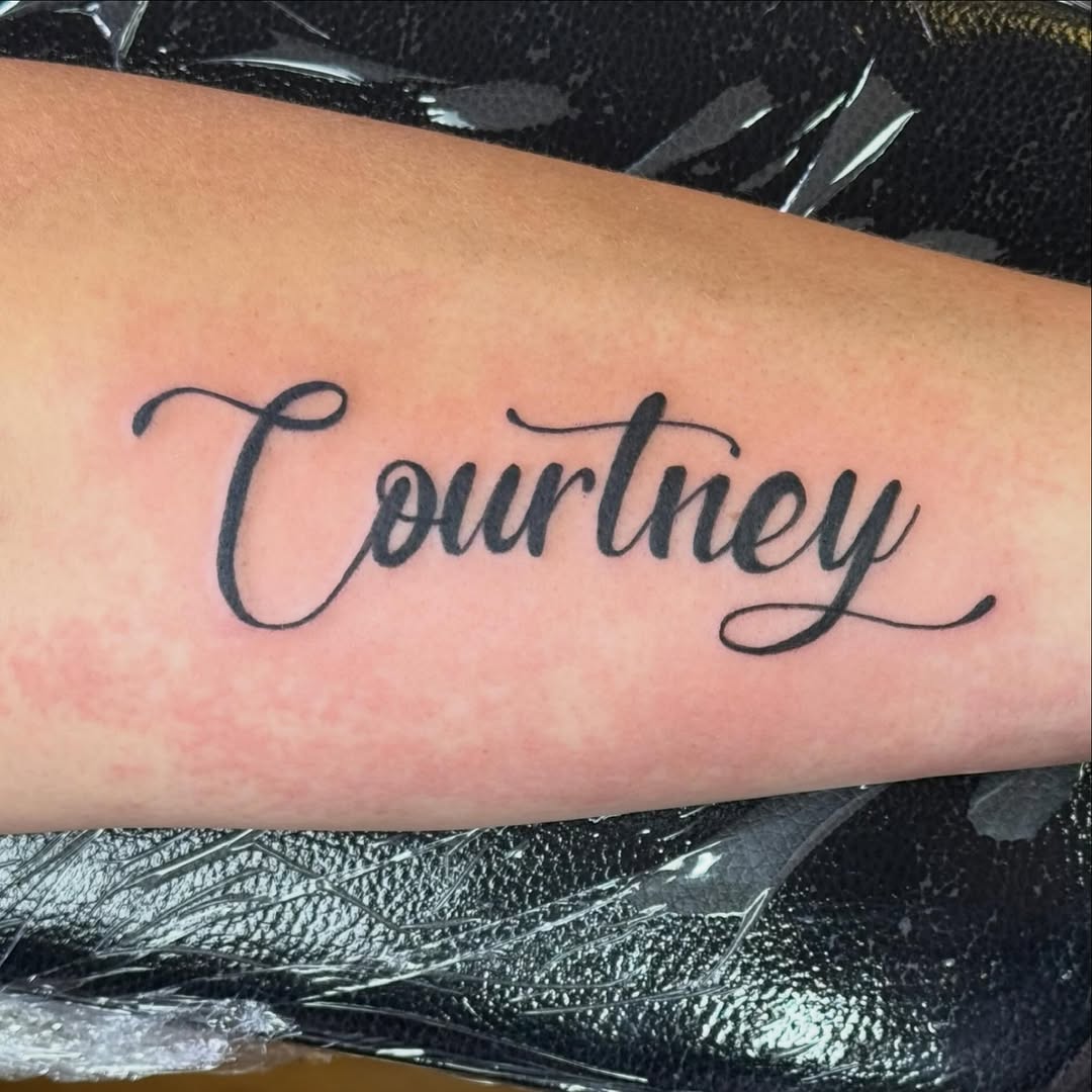Tattoo by @tattoosbynic03 โ lettering_script, fine_line