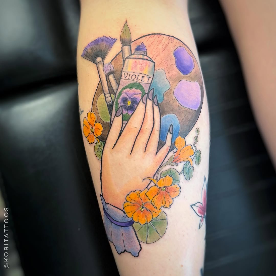 Tattoo by @koritattoos — watercolor