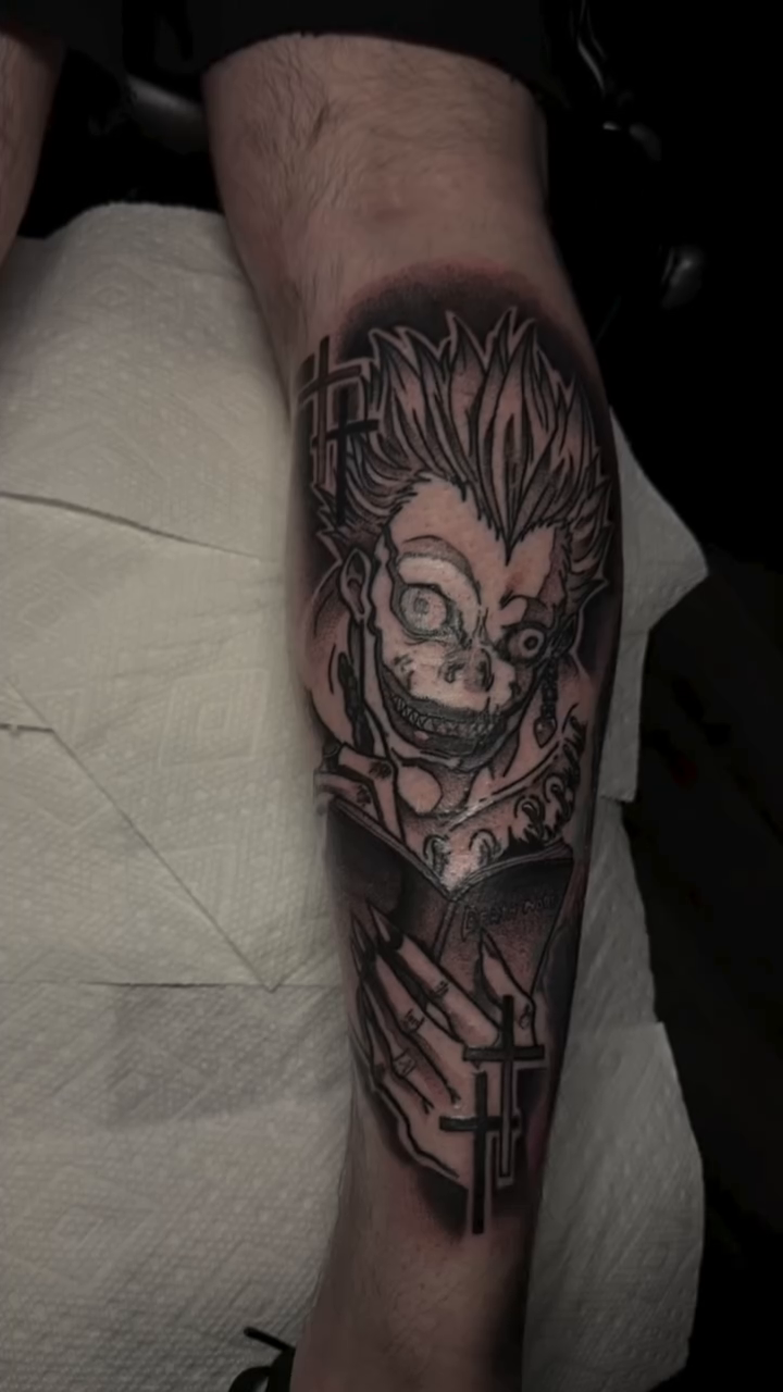 Tattoo by @noahsyer.tats — illustrative, black_and_grey