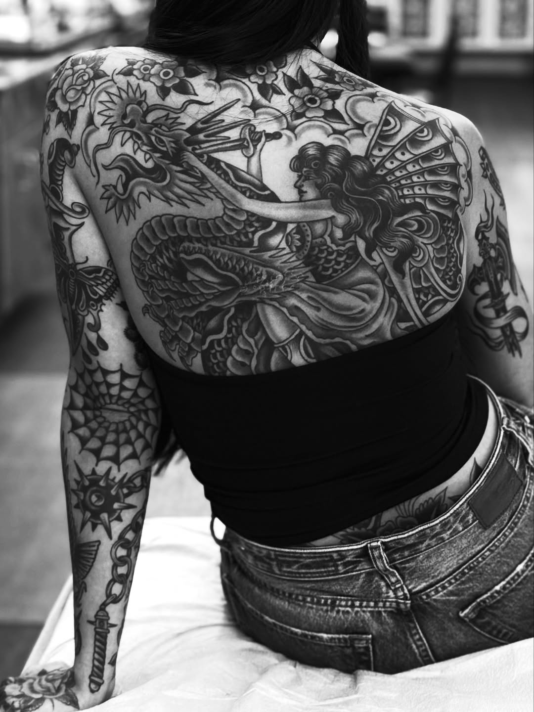 Tattoo by @benkarnofsky โ japanese_irezumi, american_traditional