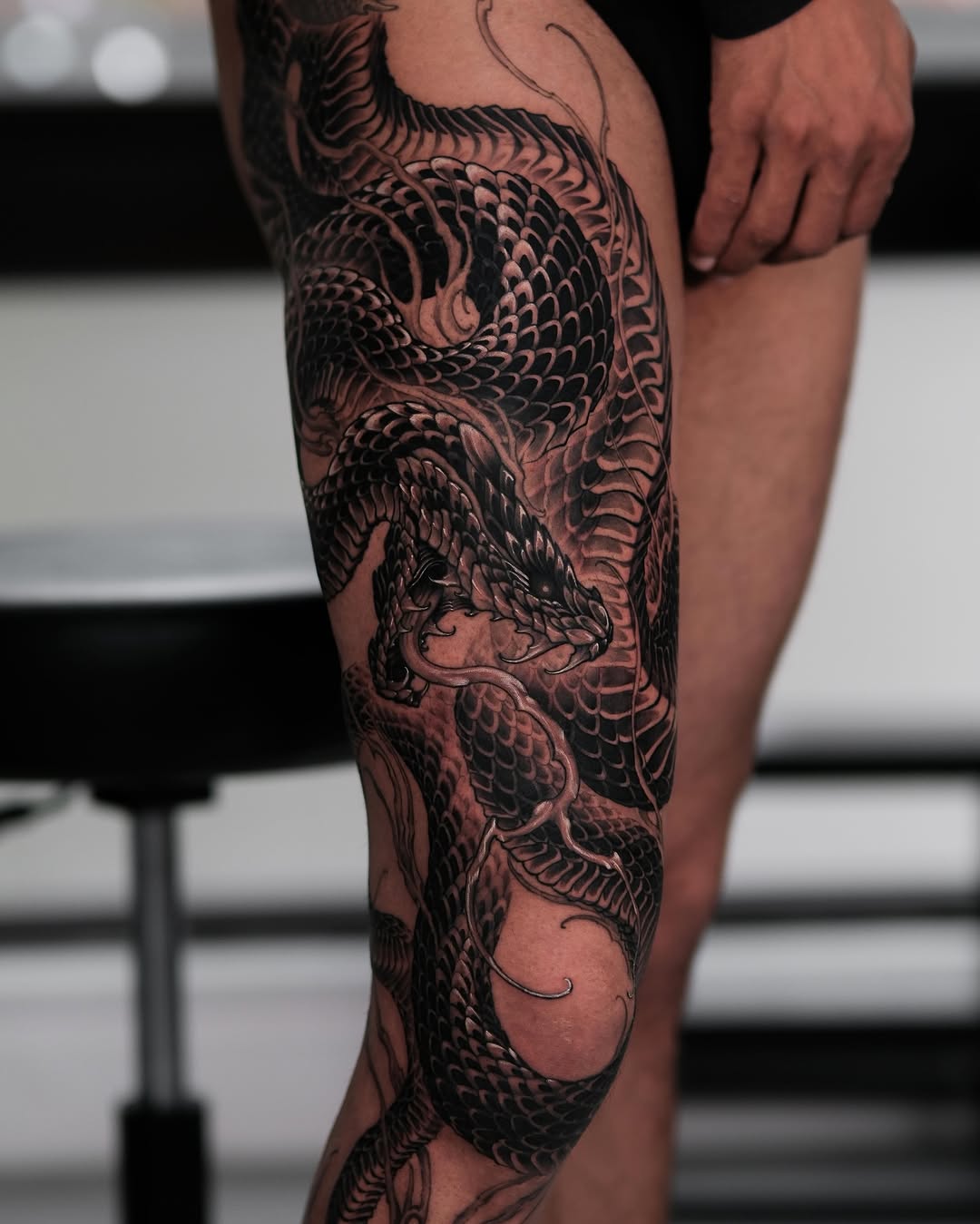 Tattoo by @eugenetattoo — blackwork, black_and_grey