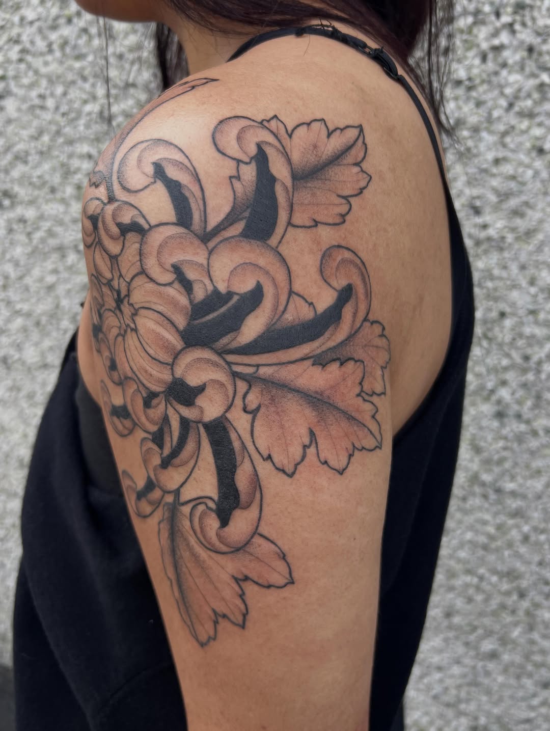 Tattoo by @allisoninkstattoo — black_and_grey, ornamental