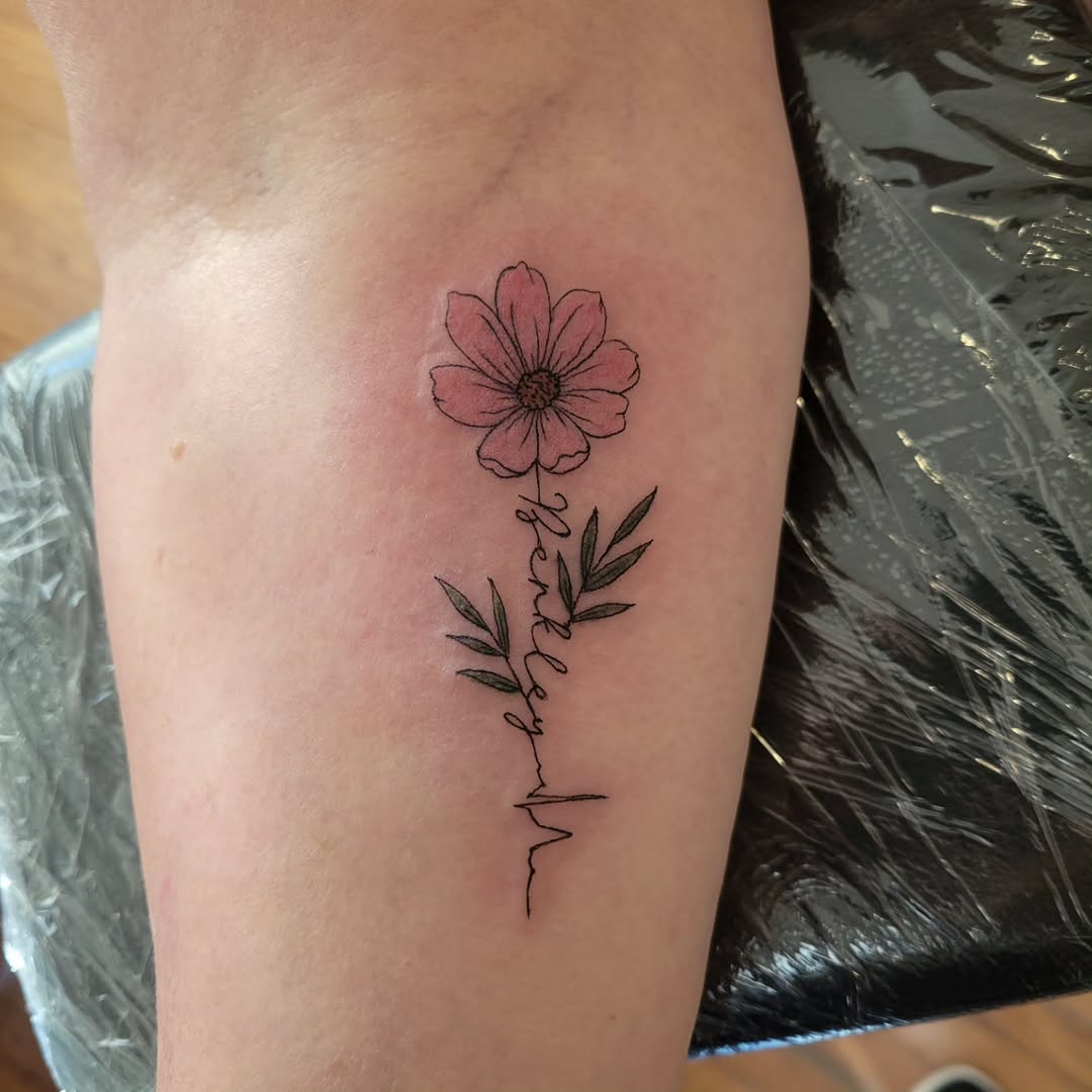 Tattoo by @solsticetattoonc β fine_line, lettering_script