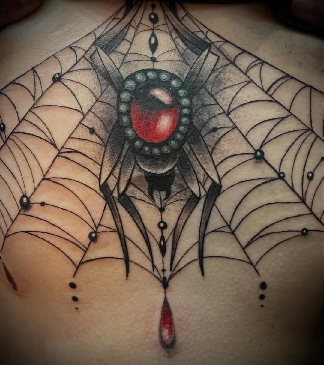 Tattoo by @freya_fataletattoo — illustrative, black_and_grey
