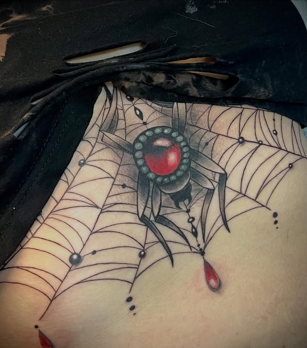 Tattoo by @freya_fataletattoo — illustrative, black_and_grey