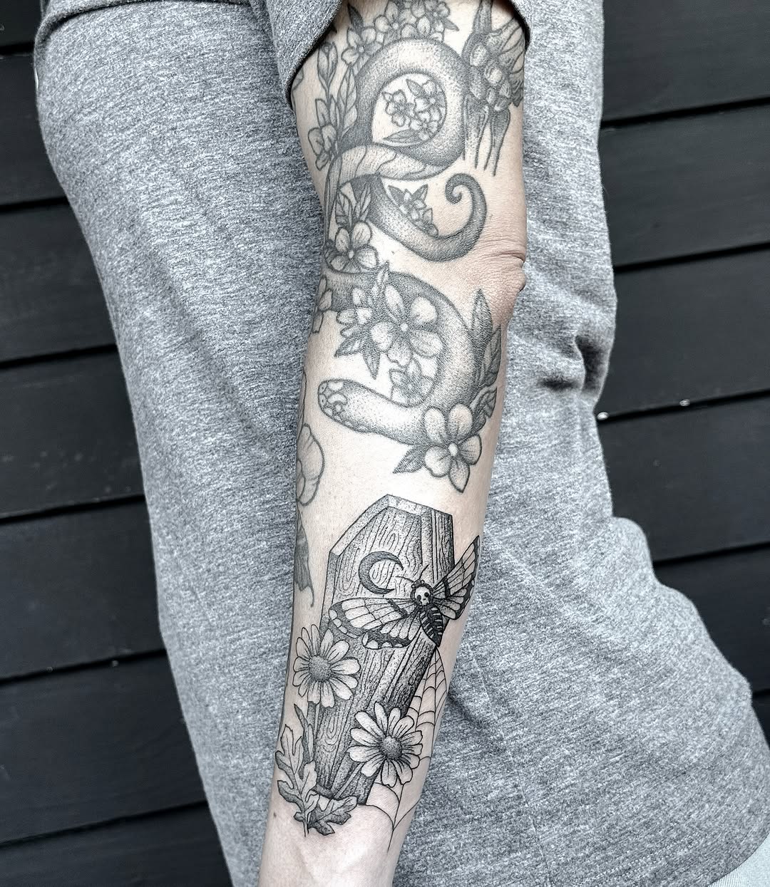 Tattoo by @breezytucker — black_and_grey