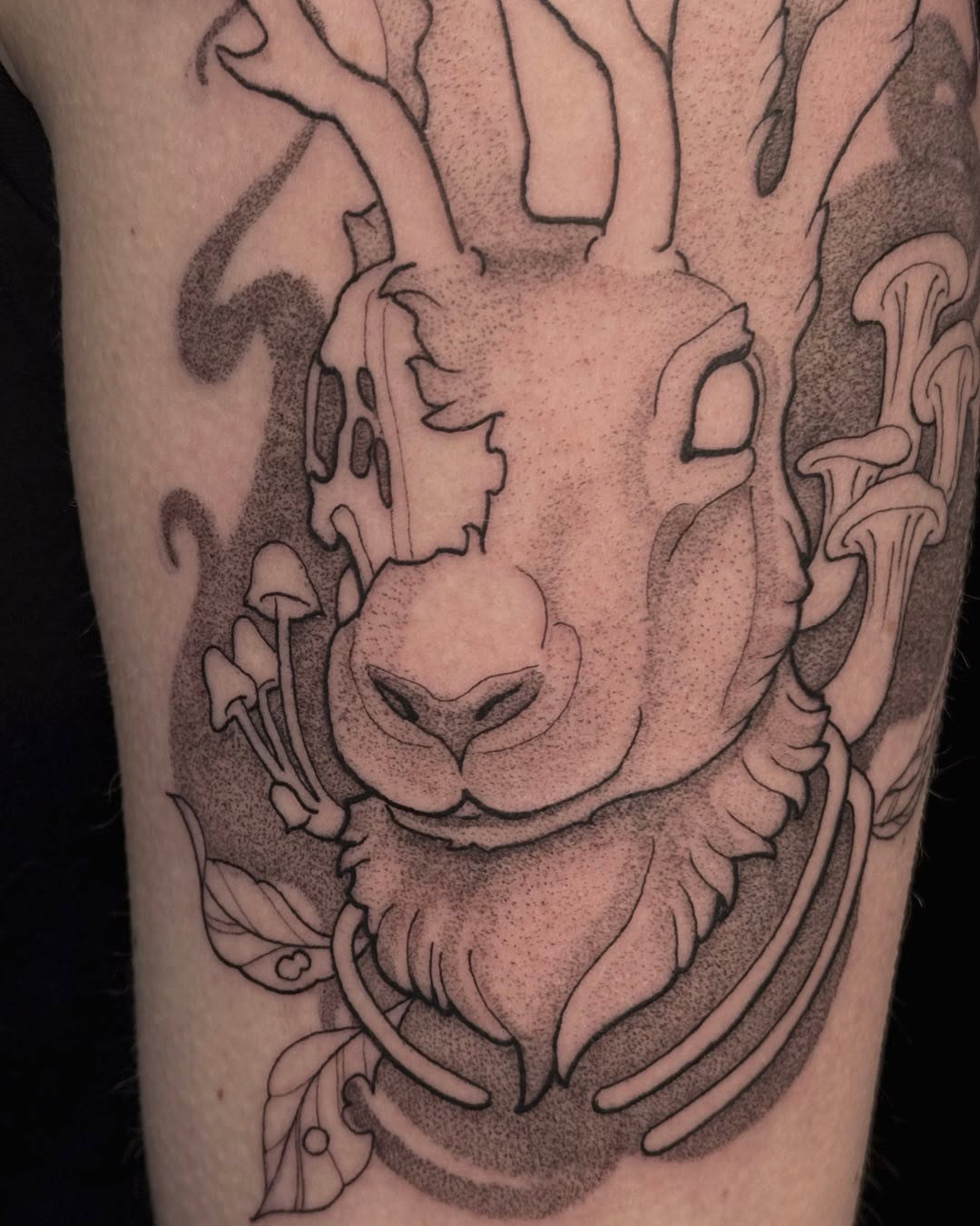 Tattoo by @ernieinks — dotwork
