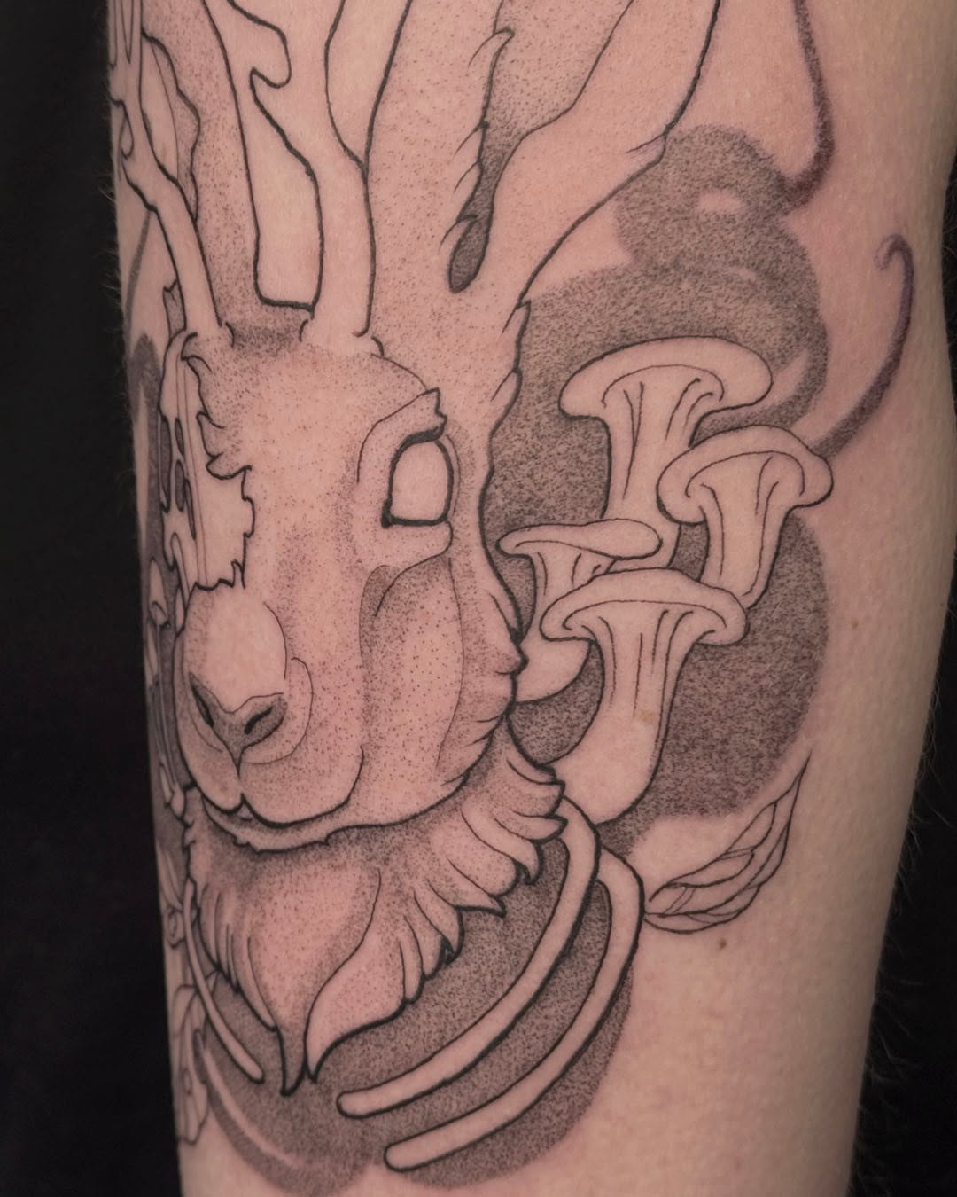 Tattoo by @ernieinks — dotwork
