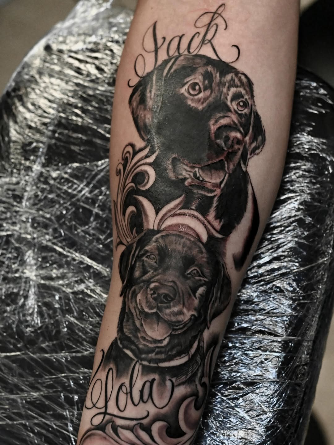 Tattoo by @stilow_ink — realism, black_and_grey