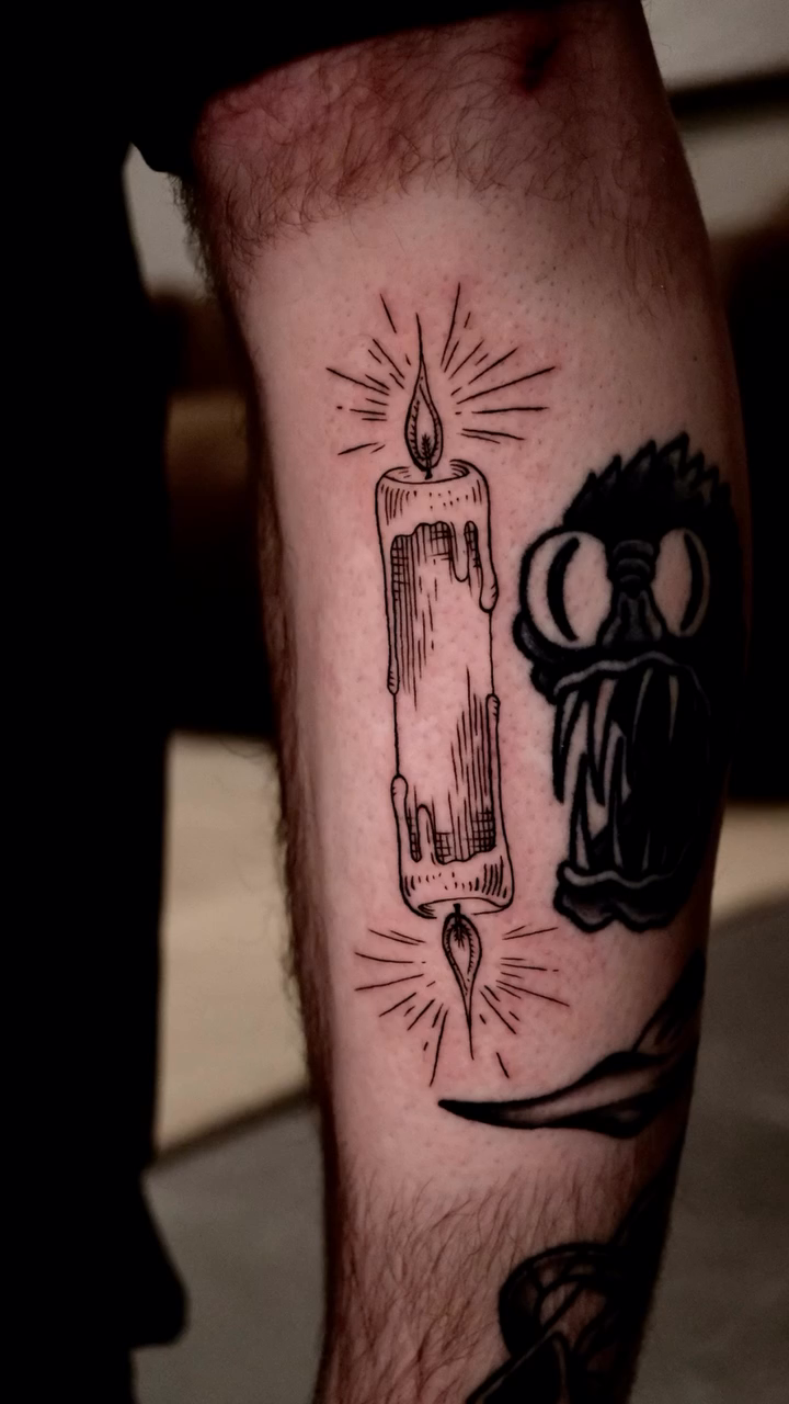 Tattoo by @noirbymickey — illustrative, blackwork