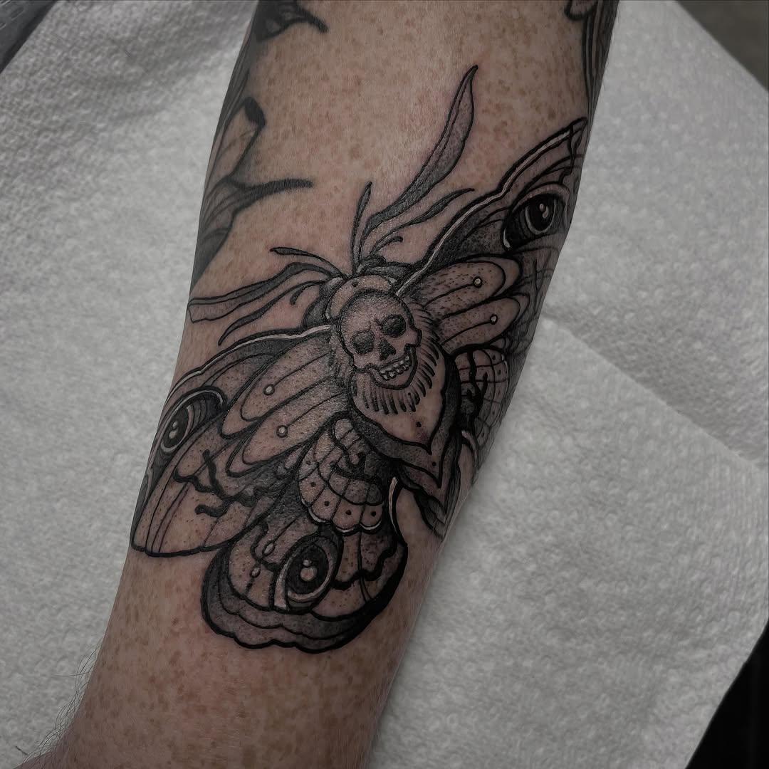 Tattoo by @slim_reaper_tattoos — black_and_grey