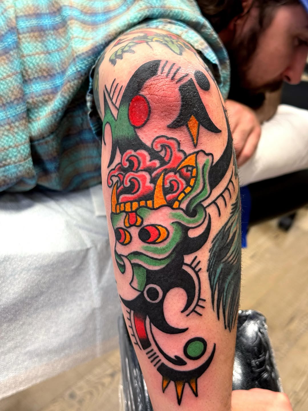 Tattoo by @chrisspriggs — japanese_irezumi, american_traditional