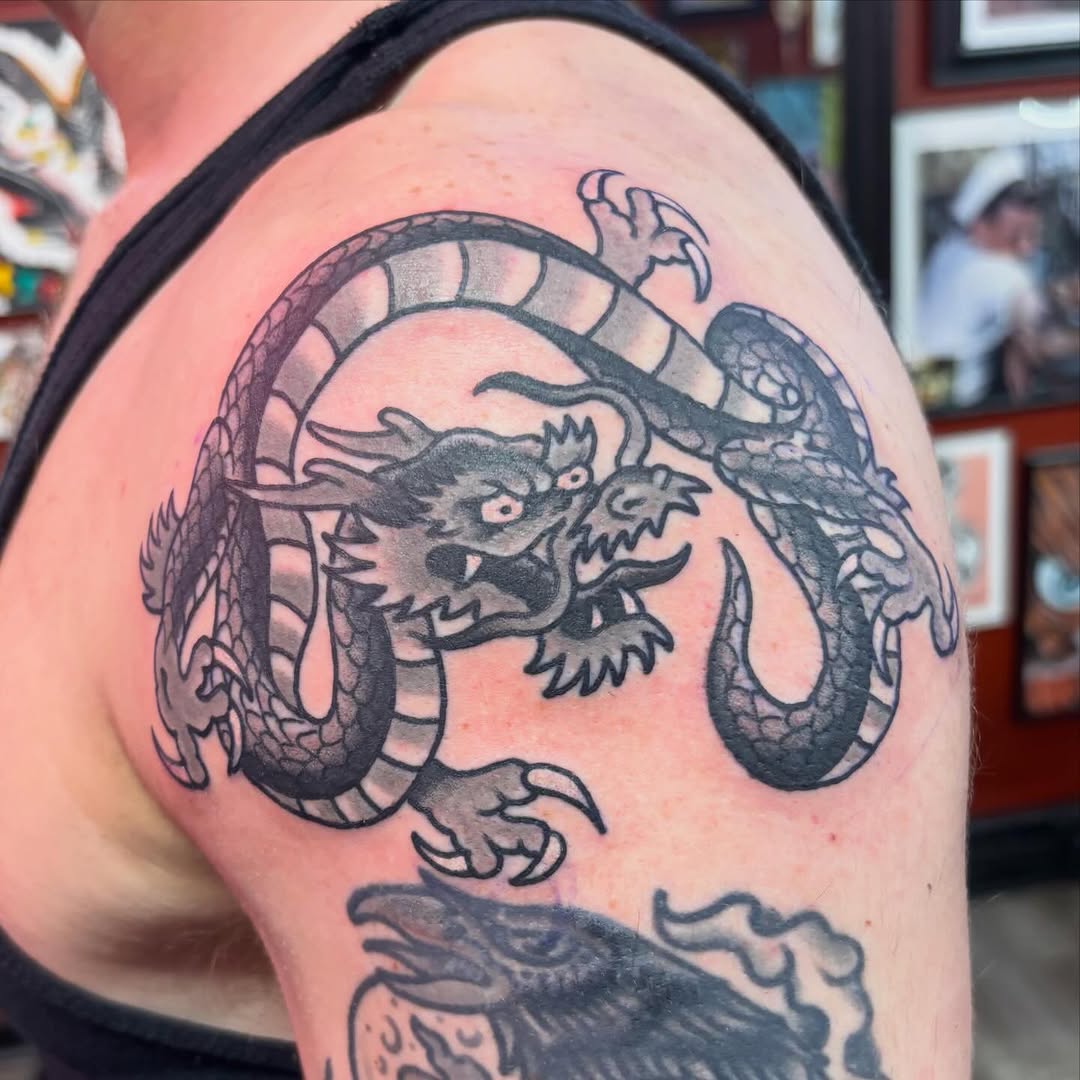 Tattoo by @dannydoestattoos — american_traditional, black_and_grey