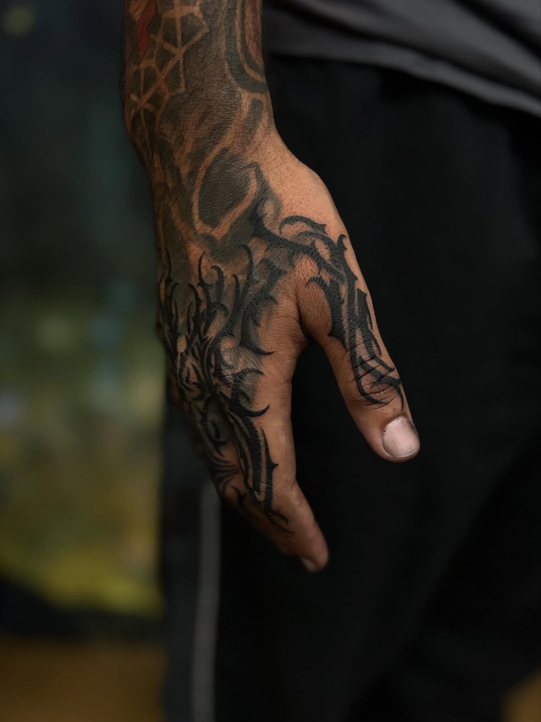 Tattoo by @alora.borealis.art โ blackwork, ornamental