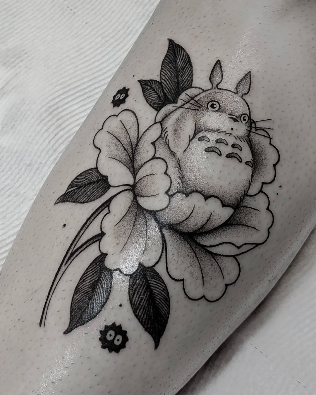 Tattoo by @darkdaystattoos — dotwork, illustrative