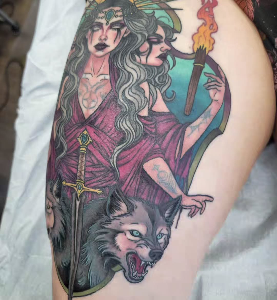 Tattoo by @tattooschmutz โ illustrative, dark_realism