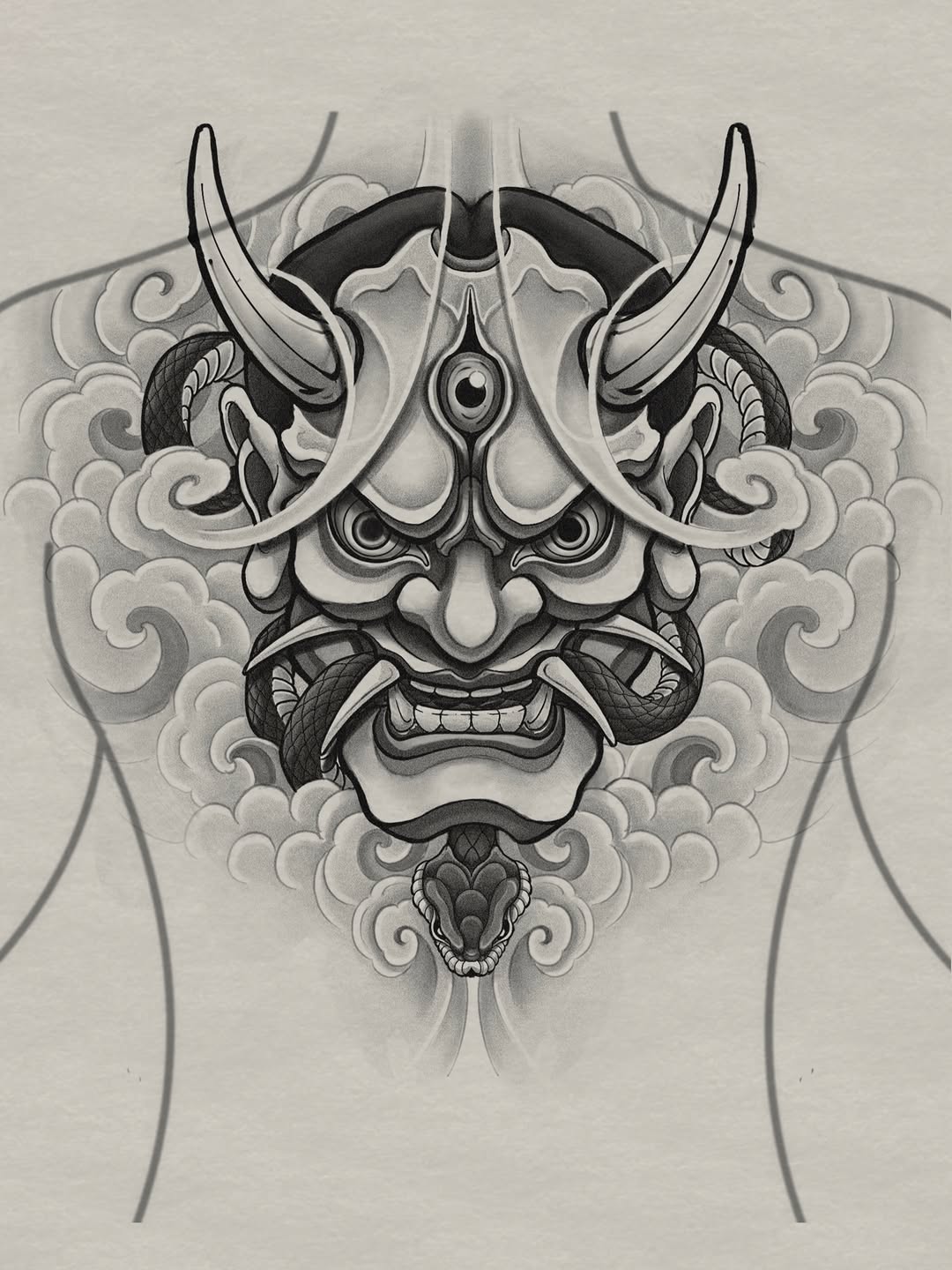Tattoo by @david_ensoink — japanese_irezumi, black_and_grey
