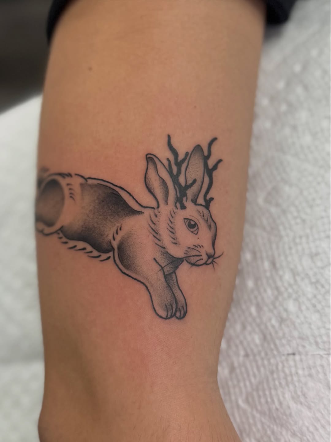 Tattoo by @sondy.tat — black_and_grey, dotwork