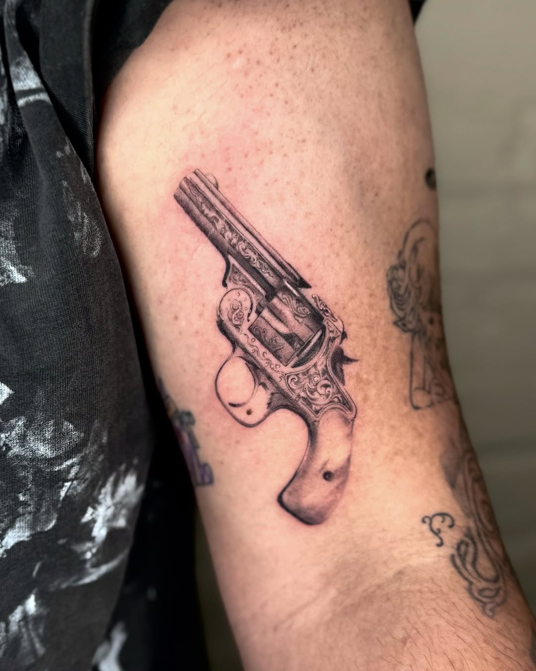 Tattoo by @eblu.ink — realism, black_and_grey