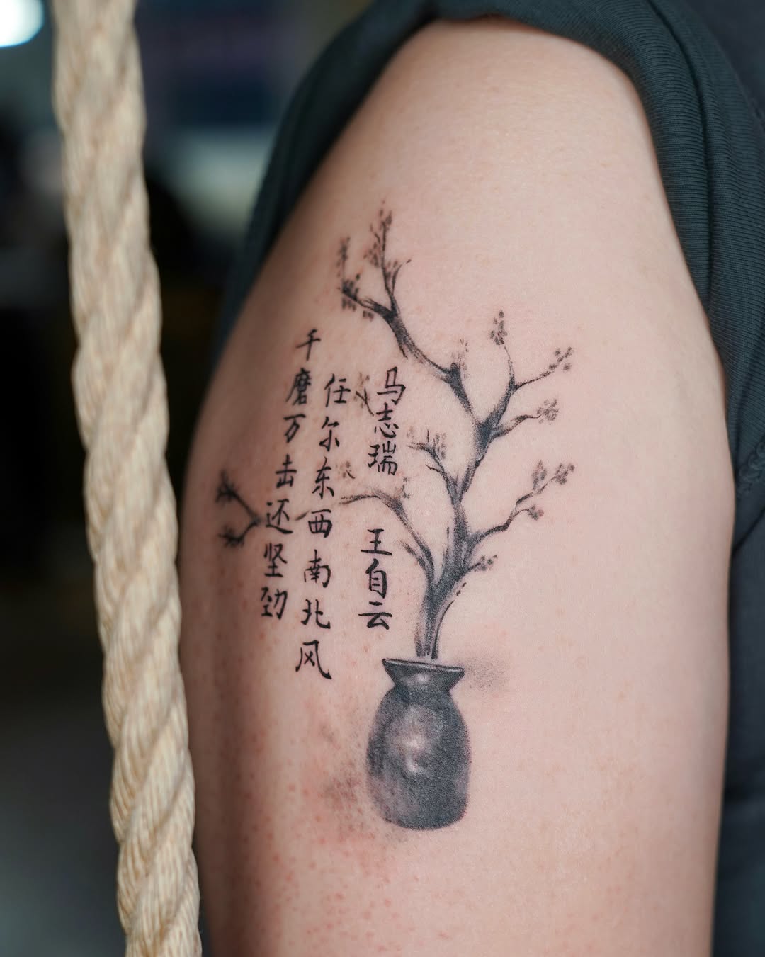 Tattoo by @eblu.ink — lettering_script, black_and_grey