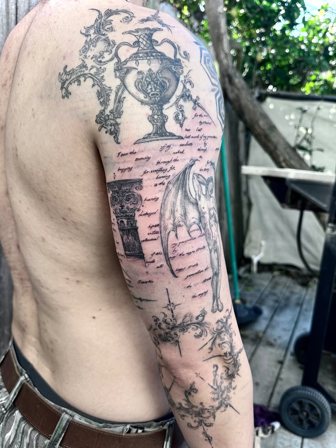 Tattoo by @quinstattoos — black_and_grey