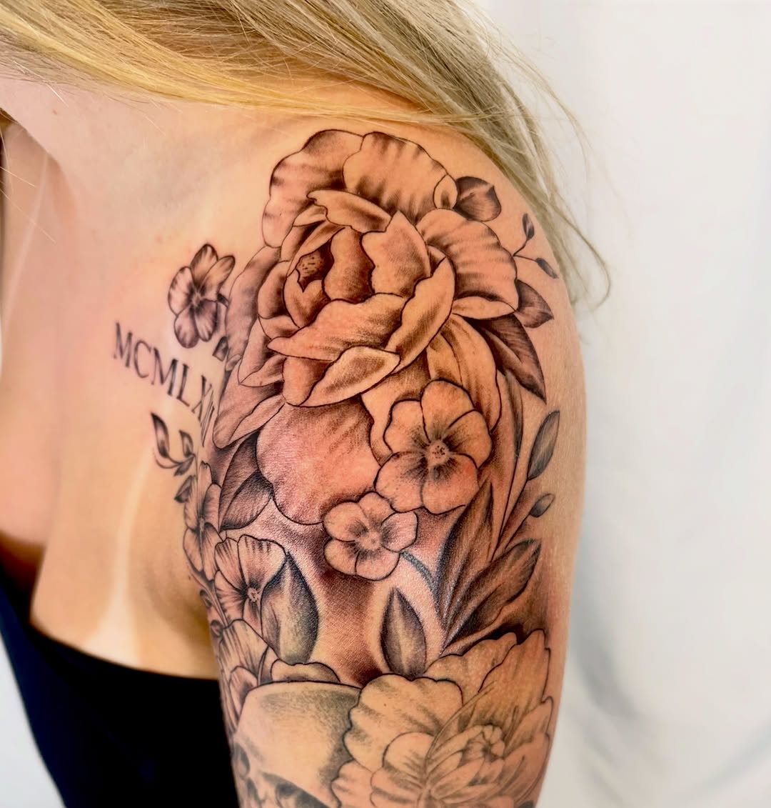 Tattoo by @jerryluckycat — black_and_grey, realism
