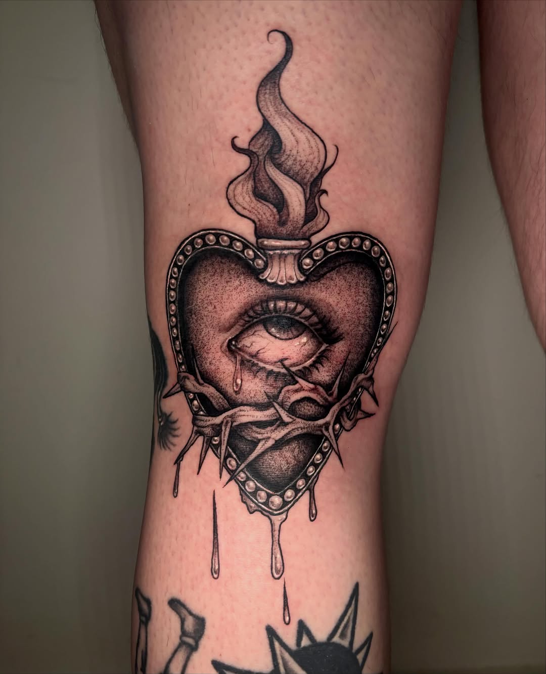 Tattoo by @juuls.ink — blackwork, illustrative