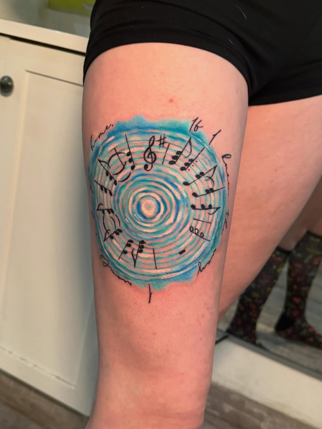 Tattoo by @stevielichous — lettering_script, geometric