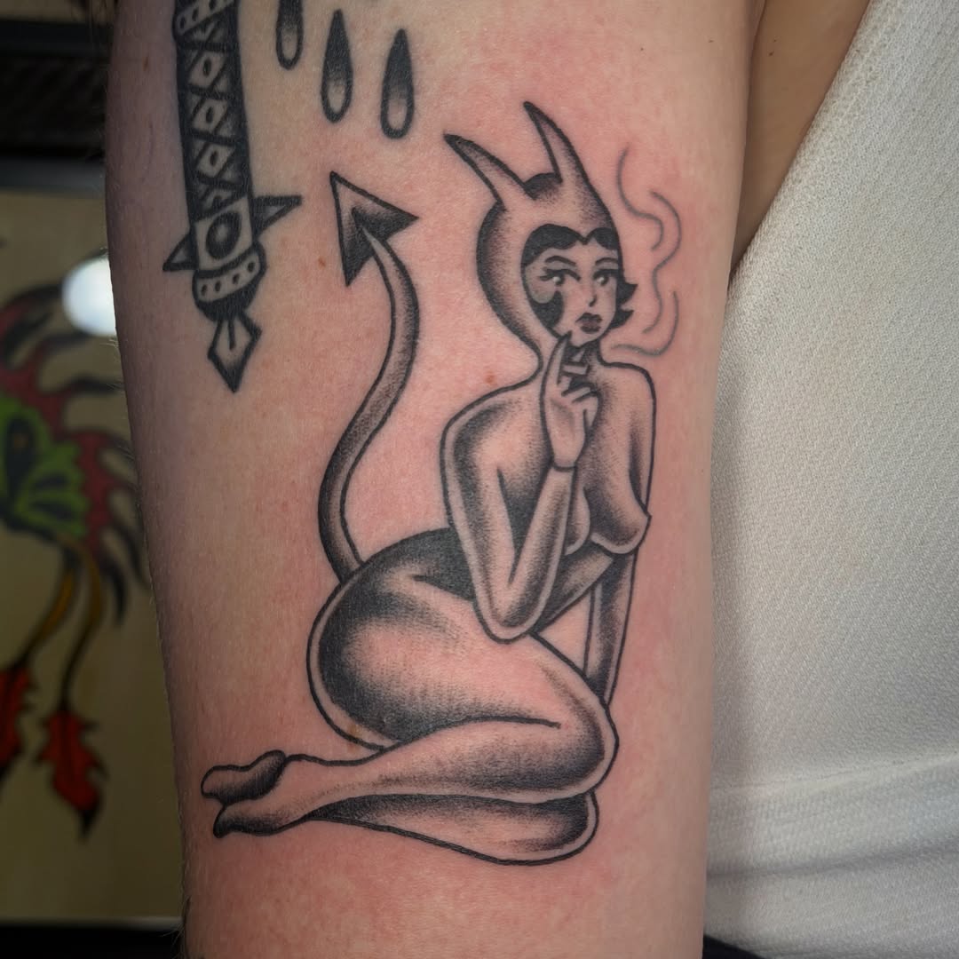 Tattoo by @goodpickenstattoo โ american_traditional, black_and_grey