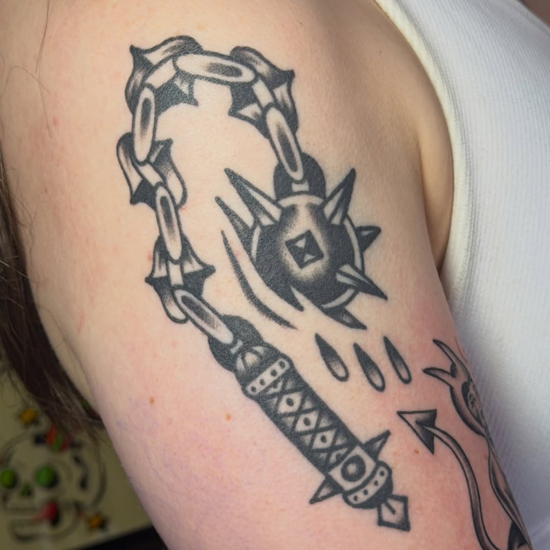 Tattoo by @goodpickenstattoo โ american_traditional, black_and_grey