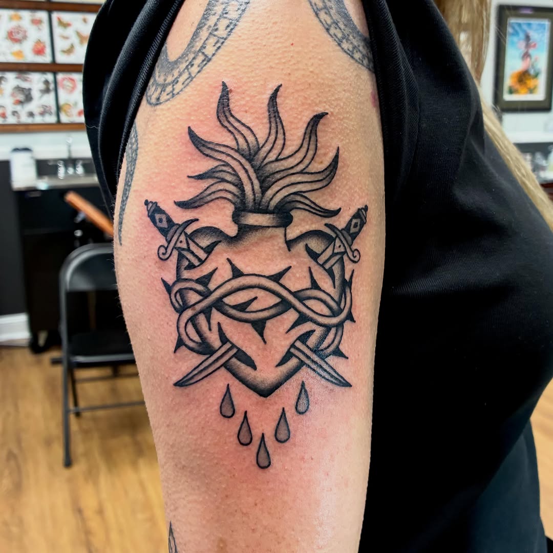 Tattoo by @tennessee_tuck — american_traditional, black_and_grey