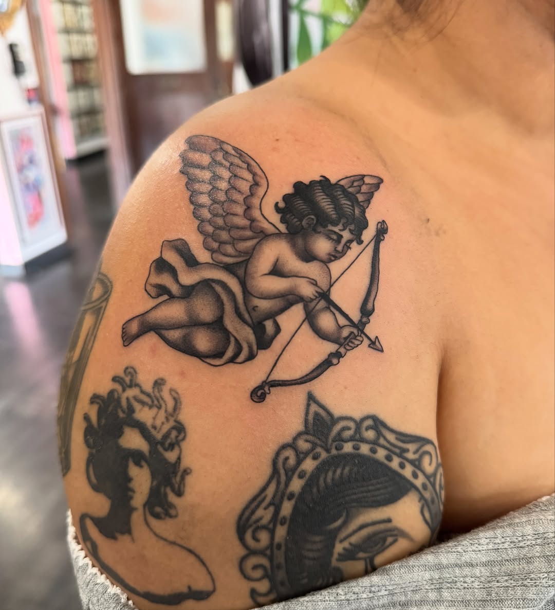 Tattoo by @medea.tattooer — black_and_grey, realism
