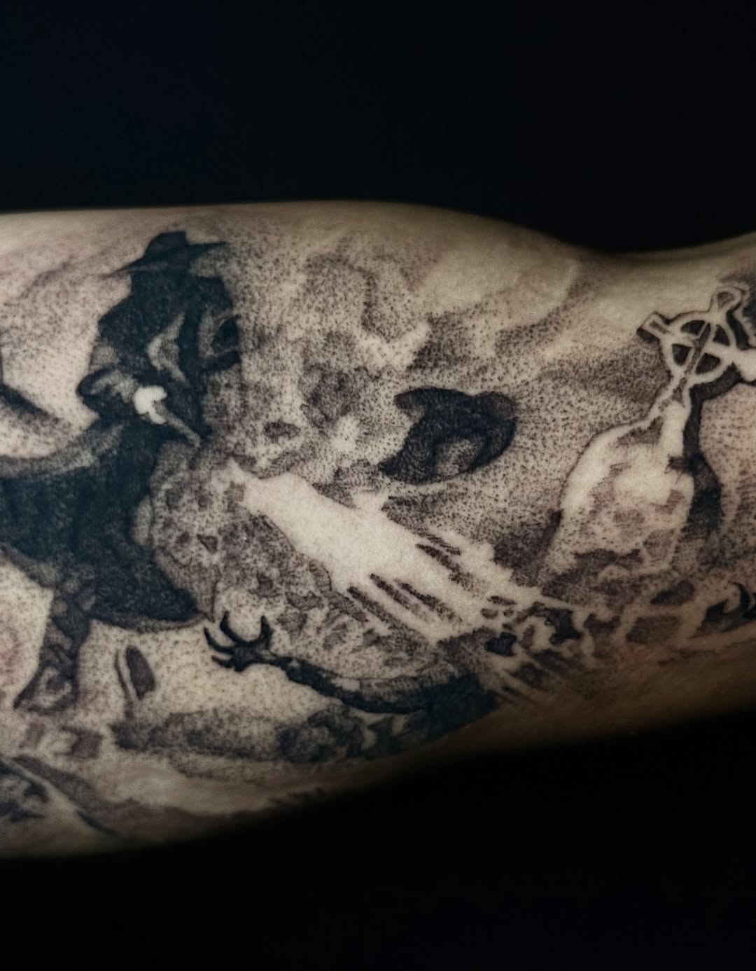 Tattoo by @exploitedtattoos — dotwork