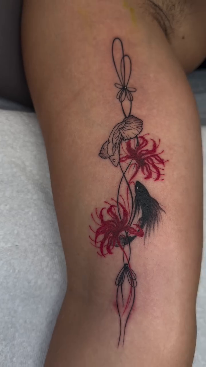 Tattoo by @officialdrayaartink — fine_line, japanese_irezumi
