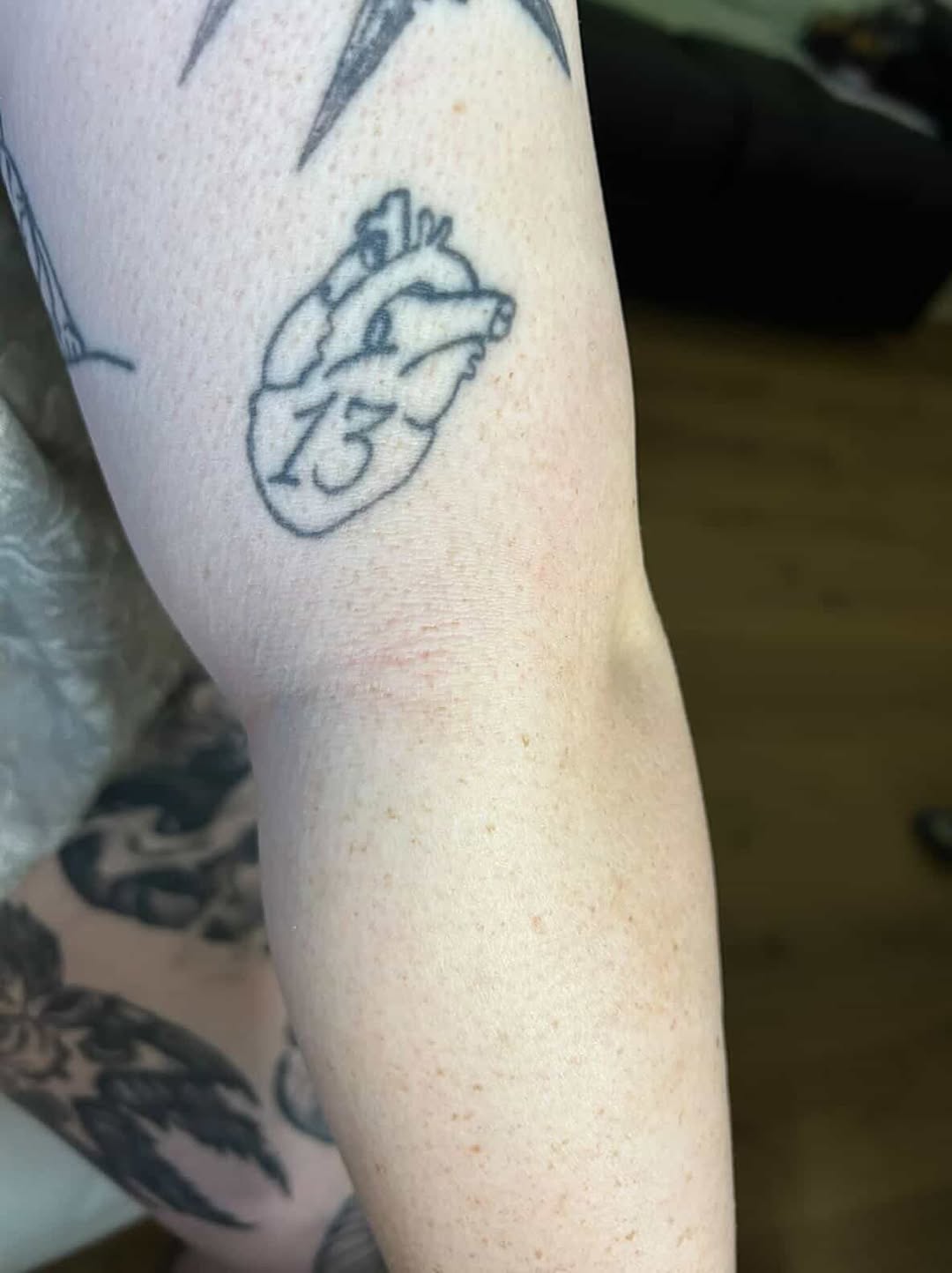 Tattoo by @hexhalle — illustrative, blackwork