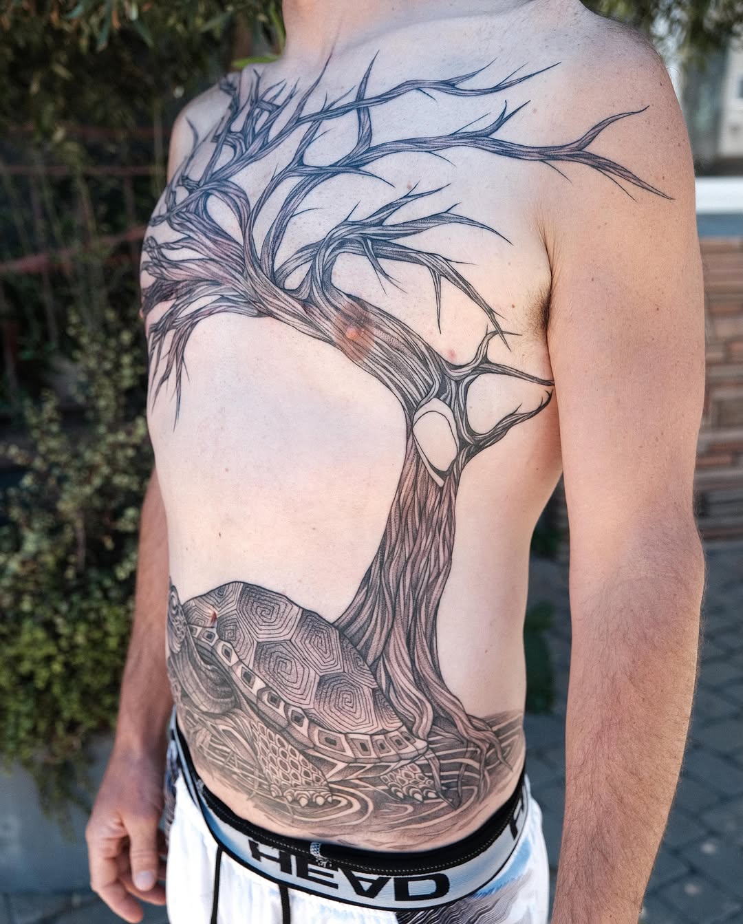 Tattoo by @izztheartist — illustrative, black_and_grey