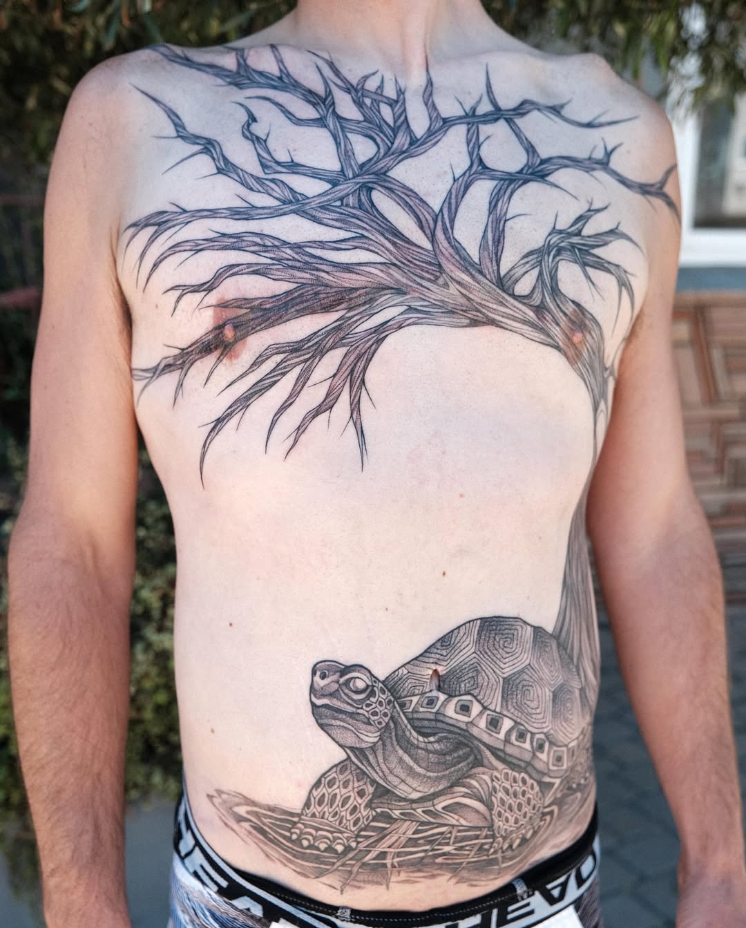 Tattoo by @izztheartist — illustrative, black_and_grey