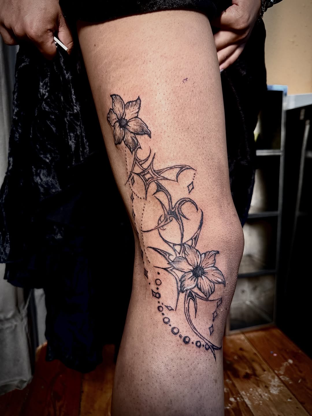 Tattoo by @gray.space.ink — fine_line, black_and_grey