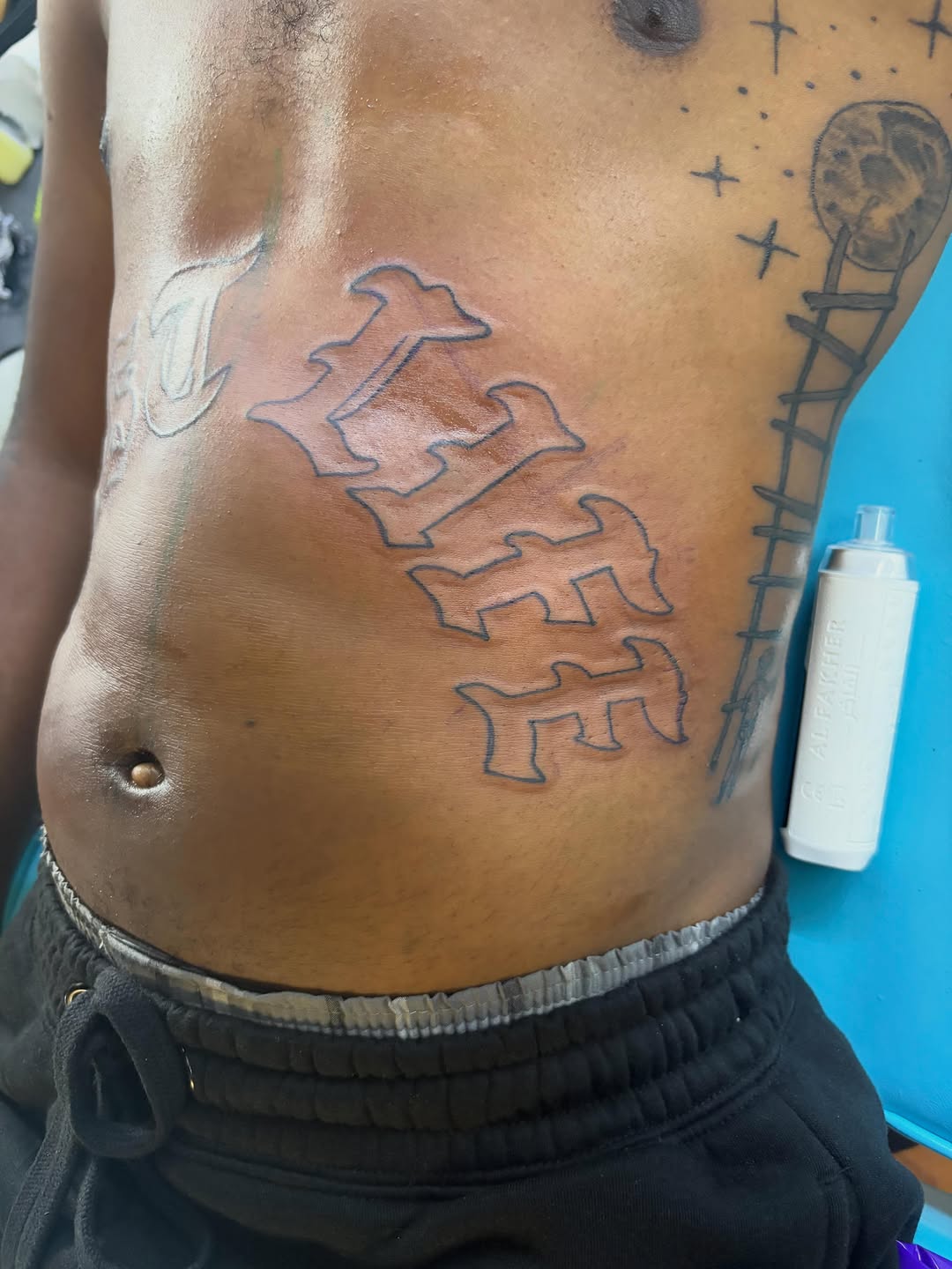 Tattoo by @blacksaddleink — lettering_script