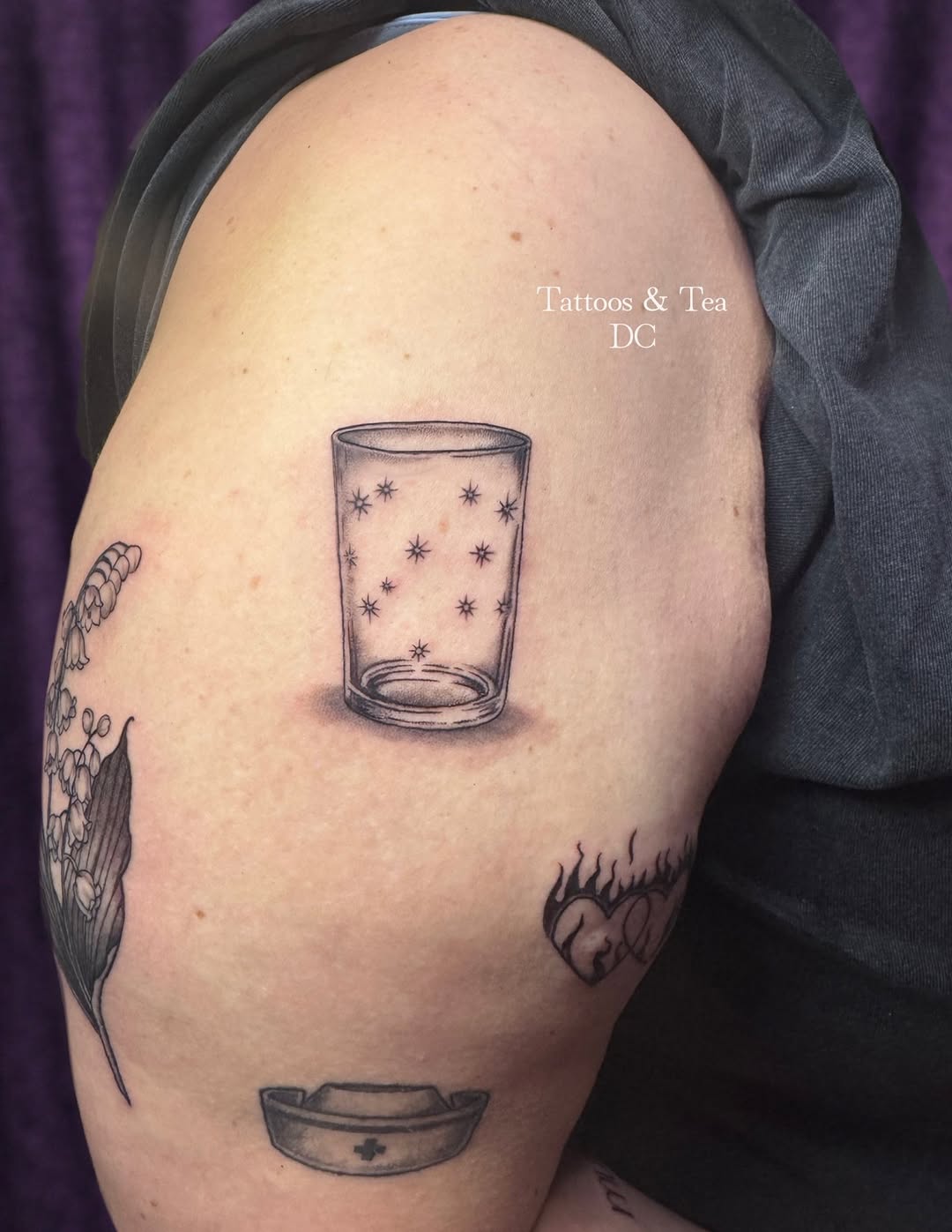 Tattoo by @tattoosandteadc — illustrative, black_and_grey