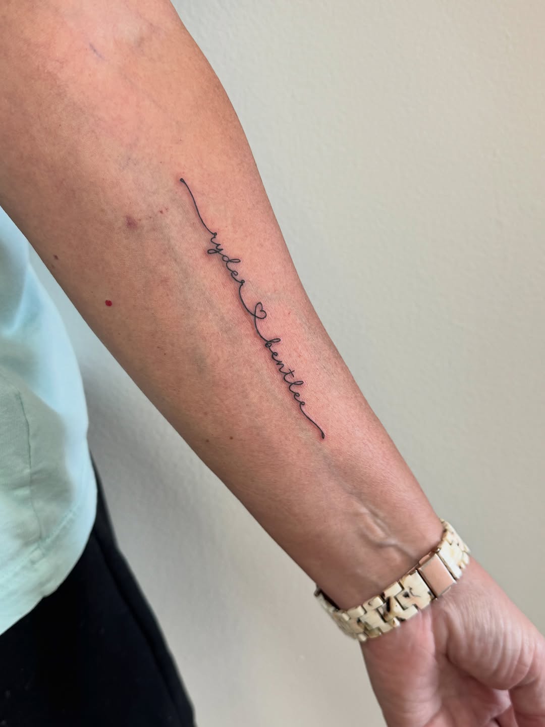 Tattoo by @pureblisstinytattoos — fine_line, lettering_script