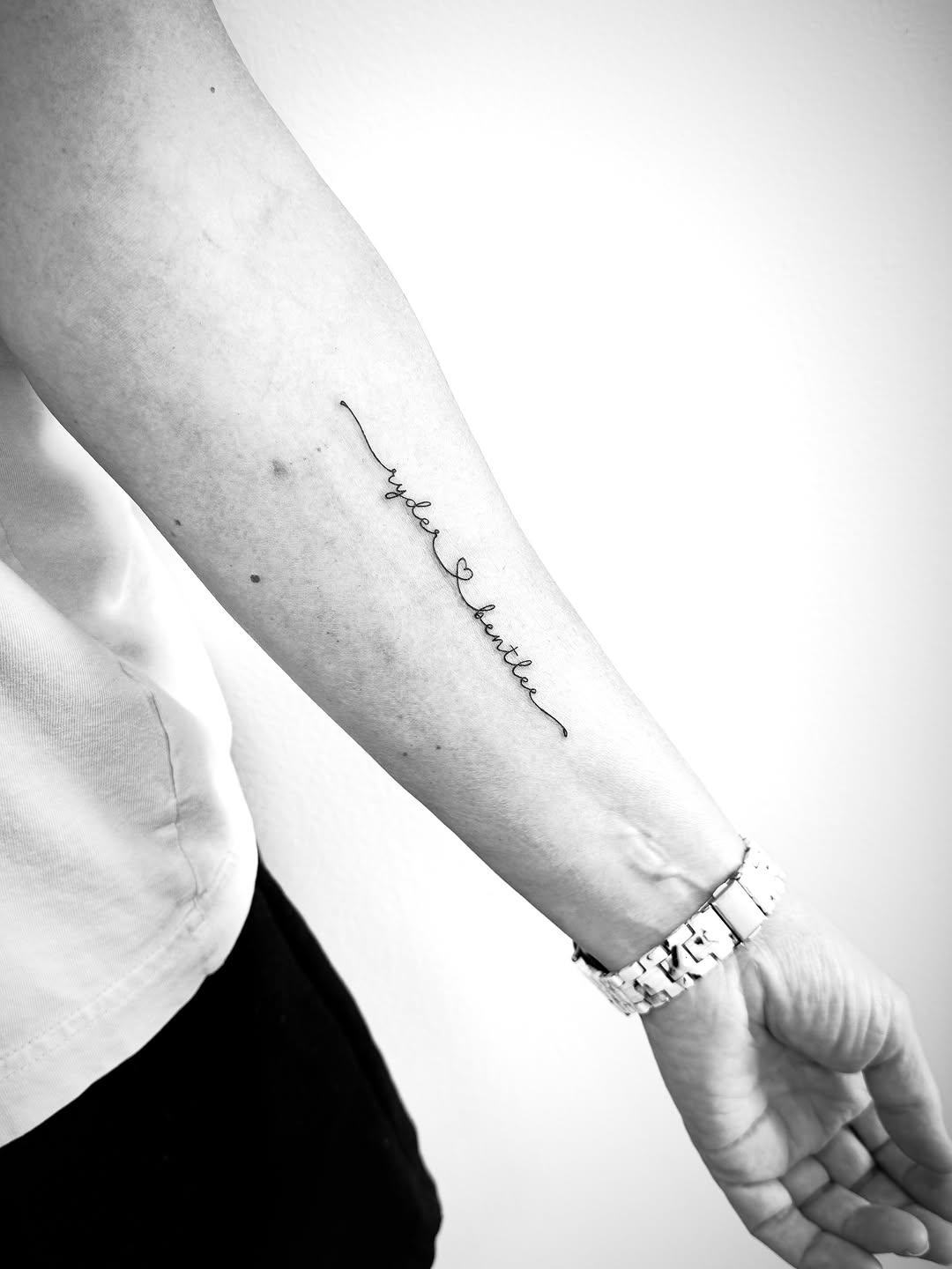 Tattoo by @pureblisstinytattoos — fine_line, lettering_script
