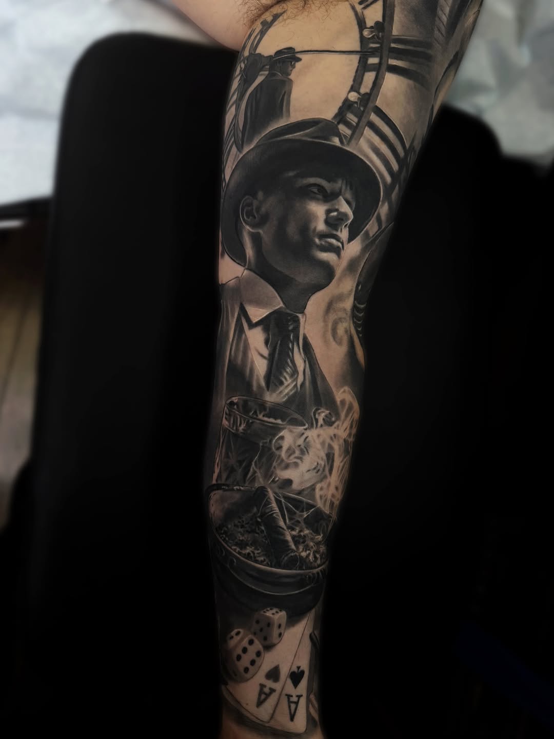 Tattoo by @gabpolflit_tattooartist β realism, black_and_grey