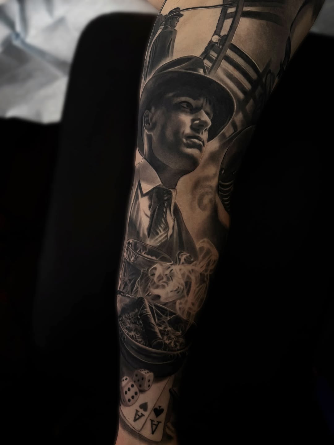Tattoo by @gabpolflit_tattooartist β realism, black_and_grey