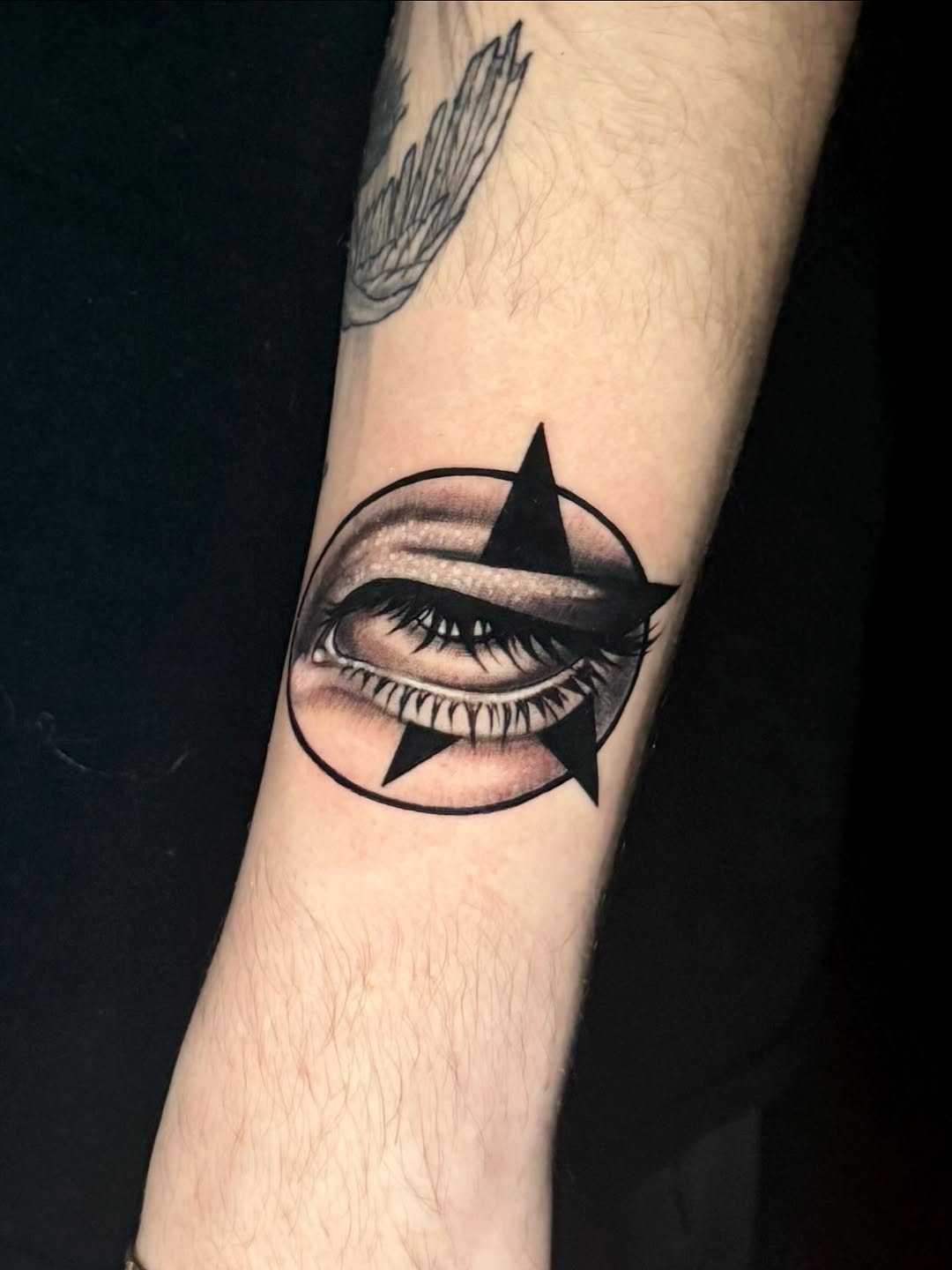 Tattoo by @stabbed.by.kai — realism, black_and_grey