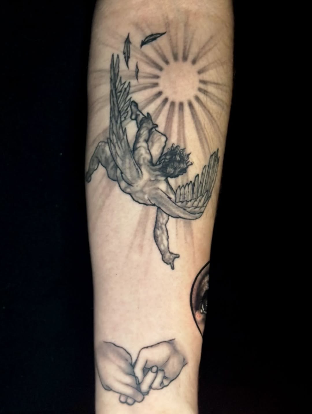 Tattoo by @stabbed.by.kai — realism, black_and_grey