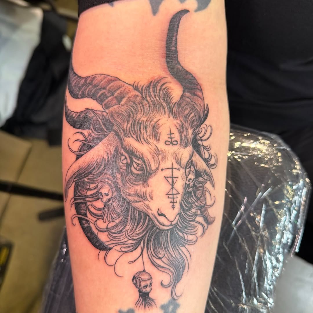 Tattoo by @lenca_art โ black_and_grey, dark_realism